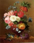 Floral, beautiful classical still life of flowers.089 unknow artist